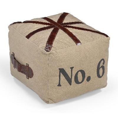 square pin cushion ottoman