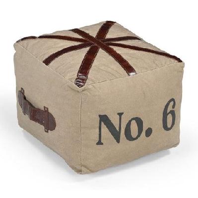 square pin cushion ottoman