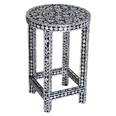 mother of pearl monochrome harmony side table