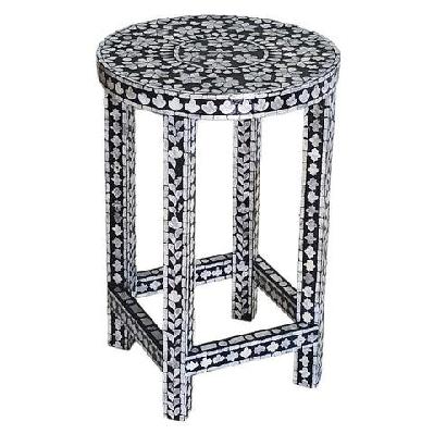 mother of pearl monochrome harmony side table