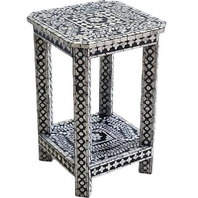 mother of pearl monochrome chic side table