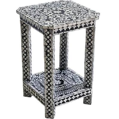 mother of pearl monochrome chic side table