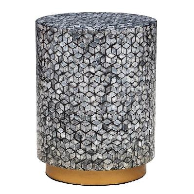 margaret cylinder shell stool/side table