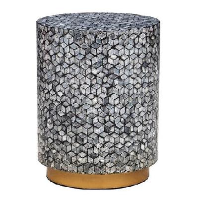 margaret cylinder shell stool/side table