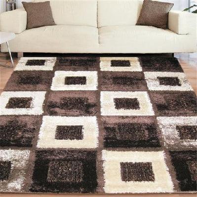 turkish luxury shaggy brown rug 200 x 290cm