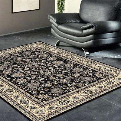 turkish ruby black rug 200x290 cm