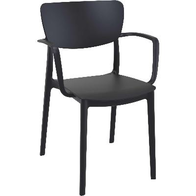 lisa armchair - black  