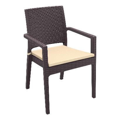 ibiza armchair - chocolate with beige cushion&nbsp; 
