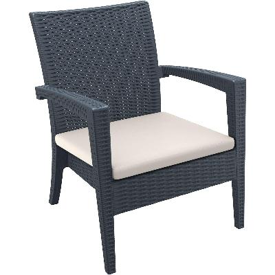 tequila armchair - anthracite with cushion 