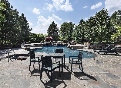 siesta 5 piece resin rattan outdoor table setting 