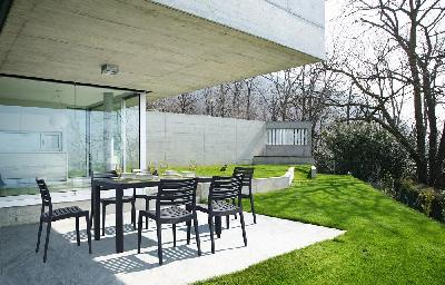 siesta ares balcony table setting with 6 seats 