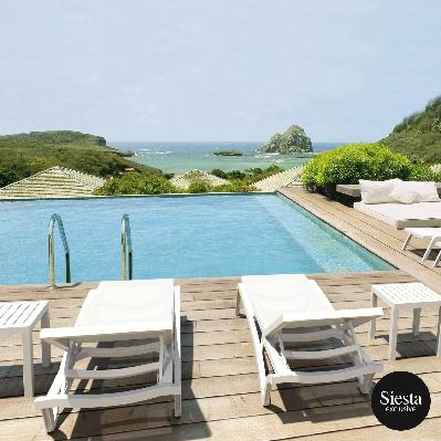 siesta 4 piece package pacific sun lounger and ocean side table 