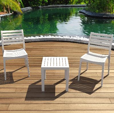 siesta 3 piece balcony setting with ares chair and ocean side table 