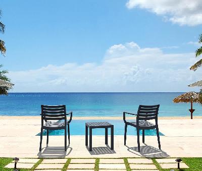 siesta 3 piece pool side setting with artemis arm chair 