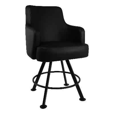 francoise gaming stool / 4 leg round base - black gloss trendler swivel (extended warranty) 