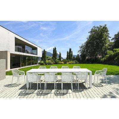 vegas xl table/air chair 10 seat package - white&nbsp; 