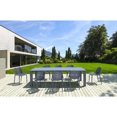 vegas xl table/air chair 8 seat package - anthracite&nbsp; 