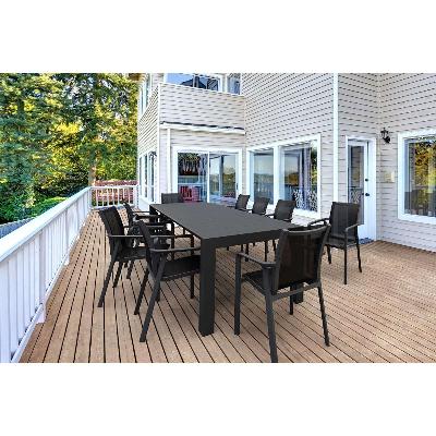 vegas xl table/pacific armchair 10 seat package - white&nbsp; 