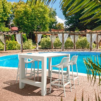 siesta 5 piece outdoor bar table setting with air bar stools 