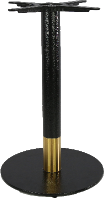 durafurn disco table base 450dia - two tone - black/gold 