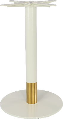 durafurn disco table base 450dia - two tone - white/gold 