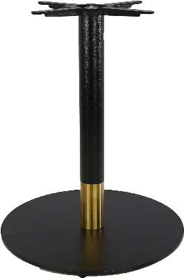 durafurn disco table base 600dia - two tone - black/gold 