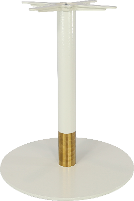 durafurn disco table base 600dia - two tone - white/gold 