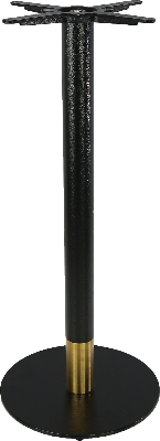 durafurn disco bar table base 450dia - two tone - black/gold 