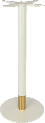 durafurn disco bar table base 450dia - two tone - white/gold 