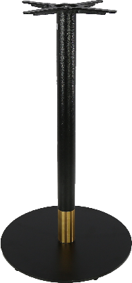 durafurn disco bar table base 600dia - two tone - black/gold 