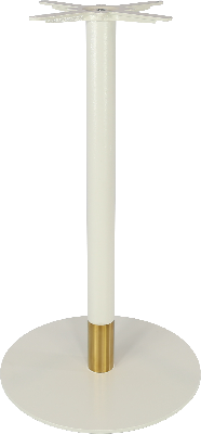 durafurn disco bar table base 600dia - two tone - white/gold 