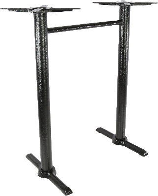 durafurn marlo twin bar table base - black 