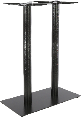 durafurn rectangle 40x75 bar twin table base - black 