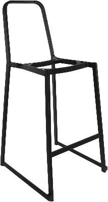 durafurn denver barstool - black metal frame 