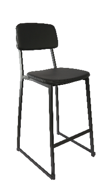 durafurn denver barstool - black vinyl seat & backrest 