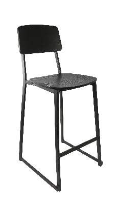 durafurn denver barstool - black ply seat & backrest 