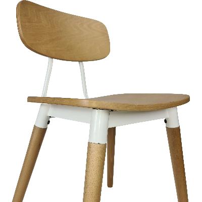 felix chair - ply seat - lancaster oak - white frame&nbsp; 