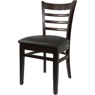 florence chair - chocolate - black vinyl seat&nbsp; 