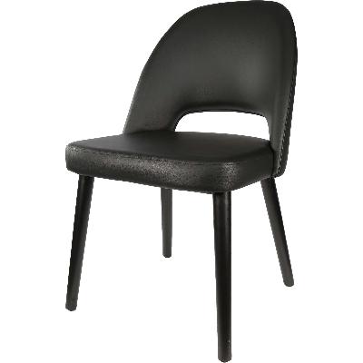 semifreddo chair - black legs/black vinyl 