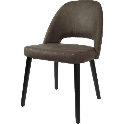 semifreddo chair - black legs/charcoal fabric 