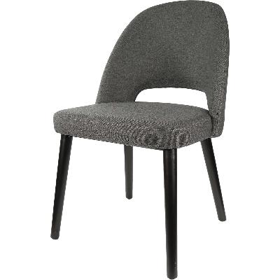 semifreddo chair - black legs/anthracite woven fabric 