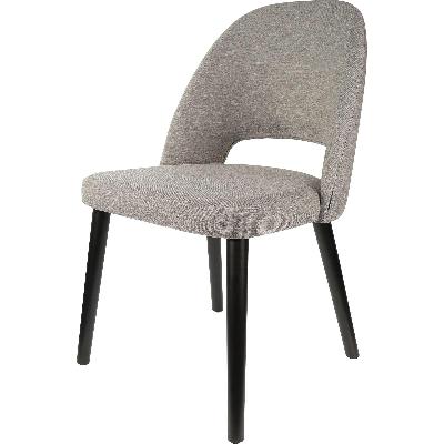 semifreddo chair - black legs/taupe woven fabric 
