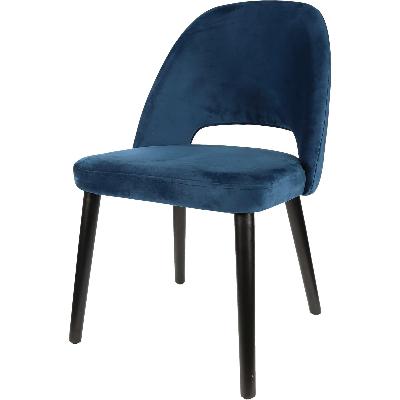 semifreddo chair - black legs/denim velvet 