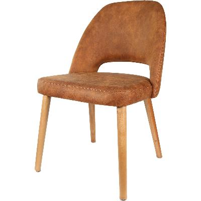semifreddo chair - trojan oak legs/tan fabric 