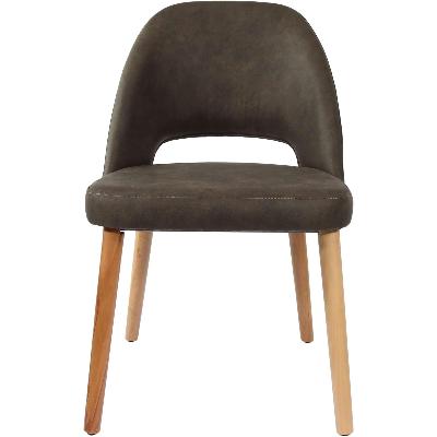 semifreddo chair - trojan oak legs/charcoal fabric 