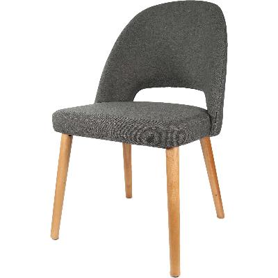 semifreddo chair - trojan oak legs/anthracite woven fabric 