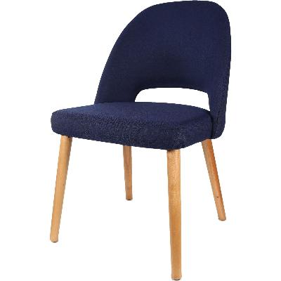 semifreddo chair - trojan oak legs/navy woven fabric 