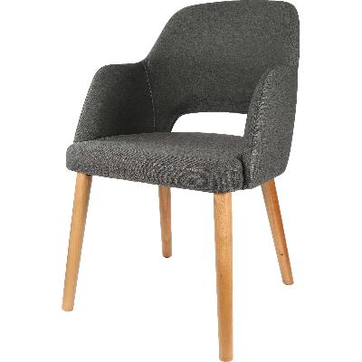 sorbet chair - trojan oak legs/anthracite woven fabric 
