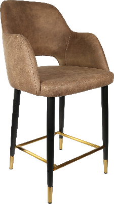 durafurn sorbet counter stool - black metal 650h legs 