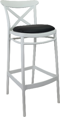 siesta cross back bar stools with cushion 